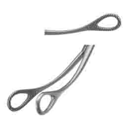 FOERSTER FORSEPS EĞRİ SOL 12MM OVAL TIRTIK AĞIZ  34 CM